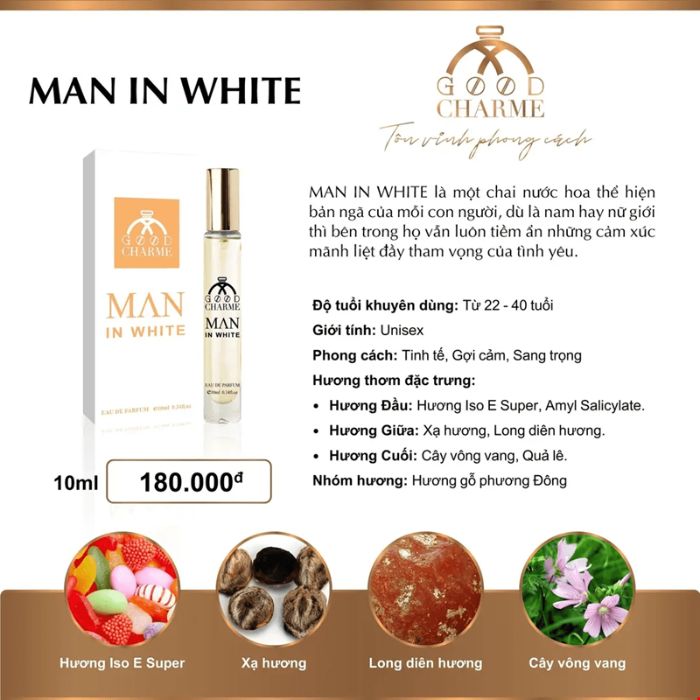 Nước hoa Good Charme Main In White 10ml