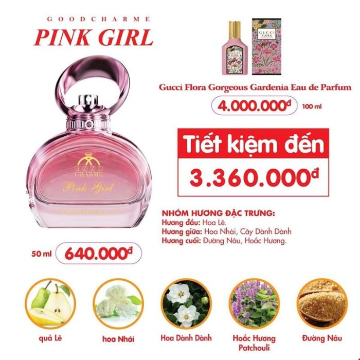 Nước hoa nữ Good Charme Pink Girl 10ml