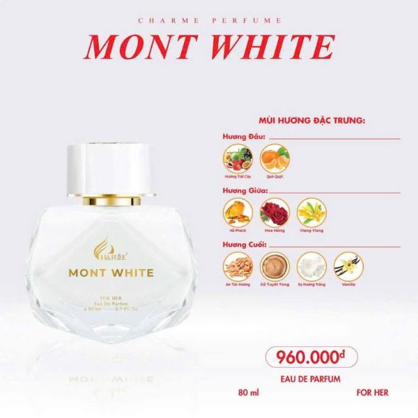 Nước hoa Charme Mont White 80ml